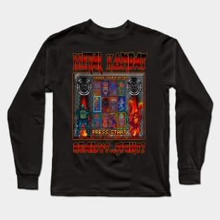 METAL KOMBAT! -80s Pixelated Vibes- Long Sleeve T-Shirt